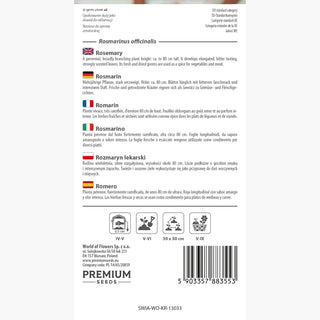 Rosmarino - Essenza verde di sapore e aroma - Rosmarinus officinalis
