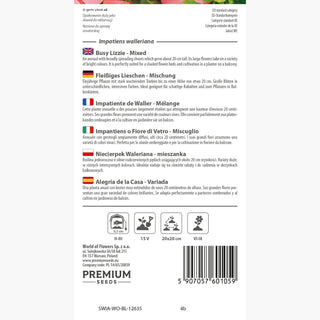 Impantiens o Fiore di Vetro - Miscuglio - Attira diversi insetti e farfalle - Impatiens walleriana