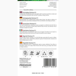Cetriolino Partner F1 - Produttività eccezionale, sapore intenso, facile da coltivare