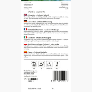 Garofano - Chabaud Miscuglio - Fascino tradizionale del giardino - Dianthus caryophyllus
