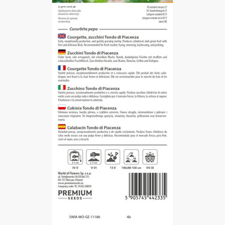 Zucchino Tondo di Piacenza - Forma sferica, perfetto per friggere e stufare