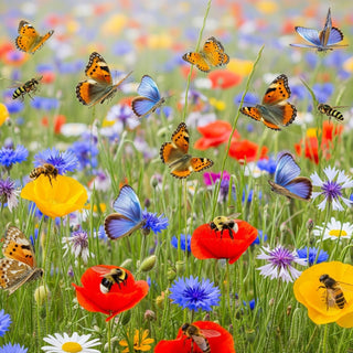 Miscuglio di piante amiche di farfalle, api, bombi e impollinatori - Fioritura colorata, nutre le api per tutta l'estate - Confezione Mega - 500 g