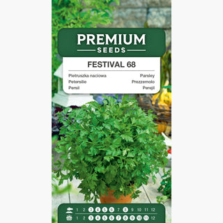 Prezzemolo - Festival 68 - Ottimo per essiccazione e congelamento, raccolti abbondanti - tripla raccolta