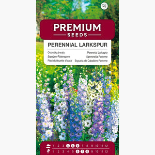 Speronella Perenne Miscuglio - Grappoli floreali multicolori fino a 200 cm, resistente al gelo - Delphinium x cultorum