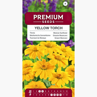 Girasole Messicano - Yellow Torch - Alta e imponente con fitti cespugli - Tithonia rotundifolia