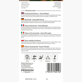 Tabacco Ornamentale - Nana Miscuglio - Fiori ricchi e colorati dal profumo delicato - Nicotiana alata