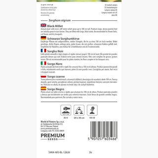 Sorgo Nero - Effetto scenografico, pannocchie scure e decorative - Sorghum nigrum