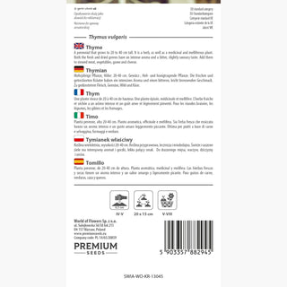 Timo - Aromatico, ideale per piatti di carne - Thymus vulgaris