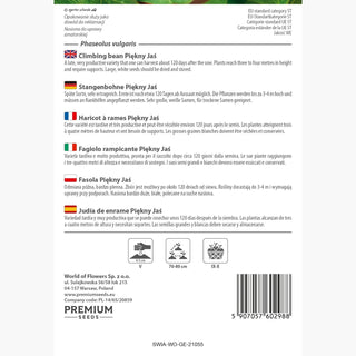 Fagiolo rampicante Piękny Jaś - Alti valori gustativi e benefici per la salute