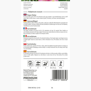 Acroclinium - Fioritura abbondante, decorazione durevole, resistente al gelo - Helipterum roseum