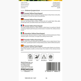Pomodoro Yellow Pearshaped - Fruttificazione intensa, succoso e dolce - Semi Premium