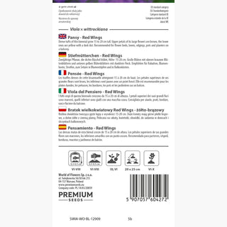 Viola del Pensiero - Red Wings - Fiori appariscenti in tonalità calde - Viola ×wittrockiana