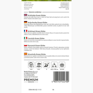 Carciofo Green Globe - Raccolti abbondanti, cuore gustoso e carnoso - Cynara scolymus