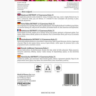 Barbabietola Rote Kugel 2 - Eccezionale produttività e resistenza, sapore eccellente