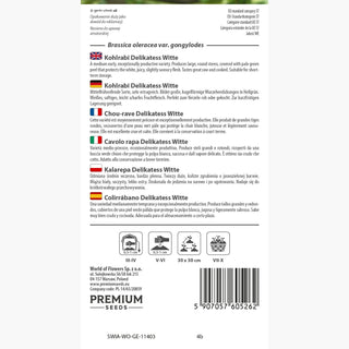 Cavolo rapa - Delikatess Witte - Ciclo vegetativo breve e alta qualità