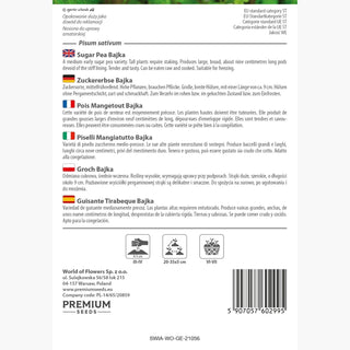 Piselli Mangiatutto Bajka - Crescita rapida e raccolti abbondanti