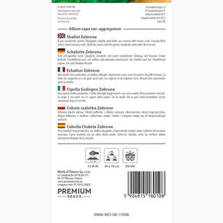 Cipolla Scalogno Zebrune - Sapore sottile e delicato, perfetto per insalate e salse - Allium cepa var. aggregatum
