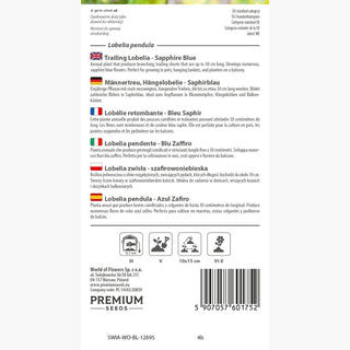 Lobelia pendente - Blu Zaffiro - Decorazione affidabile per tutta l’estate - Lobelia pendula