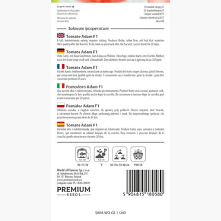 Pomodoro Adam F1 - Extra produttivo, resistente alle crepe