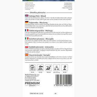 Garofano piumoso - Miscuglio - Fiori pastello, perfetti per rock garden e aiuole - Dianthus plumarius