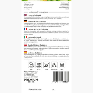 Lattuga Dubacek - Dal sapore delicato, per tutto l’anno senza montare a seme