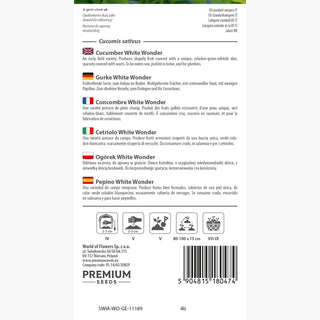 Cetriolo White Wonder - Super produttivo, gustoso e facile da coltivare, perfetto per sottaceti