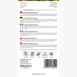 Zucchino Black Beauty - Esplosione succosa di sapore, perfetto per friggere, stufare e grigliare!