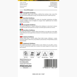 Zucchino Goldena - Frutti succosi, pieni di vitamine, perfetti per casseruole