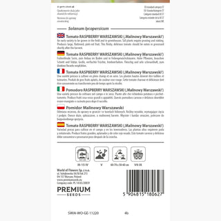 Pomodoro Raspberry Warszawski - Alta produttività, succoso e dolce