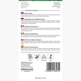 Statice Sinuata Rosa - Fiori a pannocchia, ideale per bordure, facile da coltivare - Limonium sinuatum