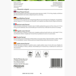 Fagiolo nano Ferrari - Sapore favoloso! - eccellenti baccelli senza filo!
