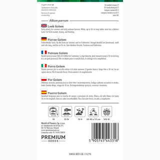 Porro Golem - Sapore unico, eccellente per insalate e insalate di cavolo