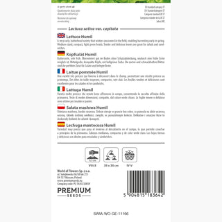 Lattuga Humil - Foglie tenere, resistente alla montata