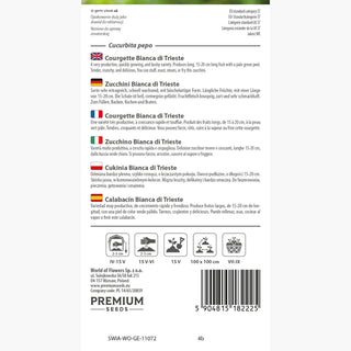 Zucchino - Bianca di Trieste - Sapore distintivo, facile da coltivare, scelta salutare e gustosa