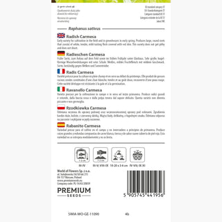 Ravanello Carmesa - Resistente alle crepe, ricco di vitamine