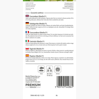 Cetriolo Obelix F1 - Da campo aperto, medio-precoce - ideale per insalate e panini
