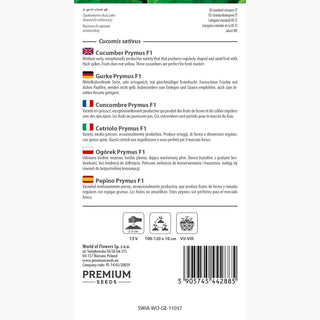 Cetriolo Prymus F1 - Medio-precoce, super produttivo, resistente alle malattie