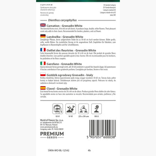 Garofano - Grenadin White - Resistente alle condizioni variabili - Dianthus caryophyllus