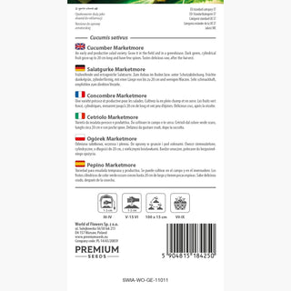 Cetriolo - Marketmore - Gustoso, facile da coltivare, resistente alle malattie, perfetto per insalate
