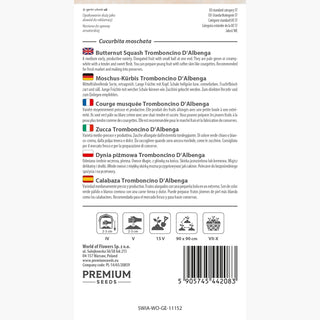 Zucca Tromboncino D'Albenga - Frutti lunghi fino a 1 metro - Cucurbita moschata