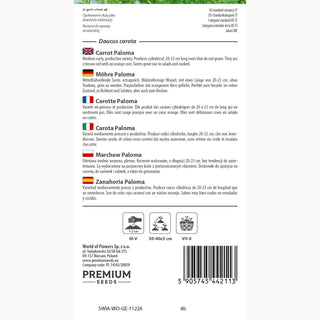 Carota Paloma - Dolce e delicata, facile da coltivare