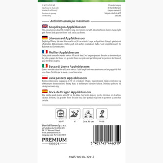 Bocca di Leone - Appleblossom - Miscele delicate di rosa e bianco - Antirrhinum majus maximum