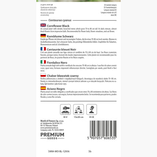 Fiordaliso Nero - Raro fiordaliso nero - Centaurea cyanus