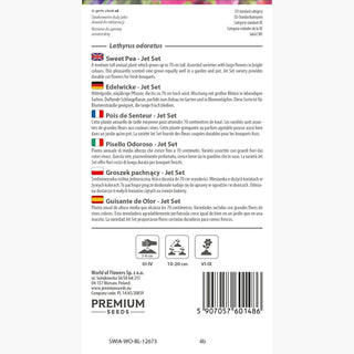 Pisello Odoroso - Jet Set - Ideale per posizioni soleggiate - Lathyrus odoratus