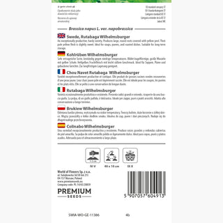 Rutabaga - Wilhelmsburger - Varietà tedesca dalla conservazione eccellente - Brassica napus L. var. napobrassica