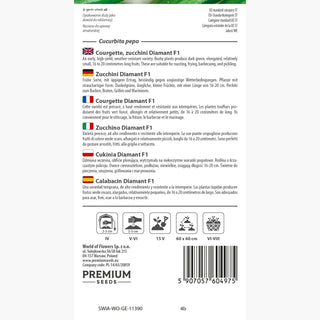 Zucchino - Diamant F1 - Varietà affidabile per l’orto per tutta la stagione