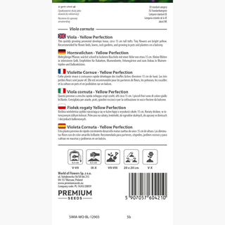 Viola cornuta - Yellow Perfection - Accento solare per le aiuole - Viola cornuta