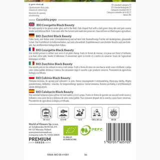 BIO Zucchino Black Beauty - Gustosa, resistente - zucchina versatile