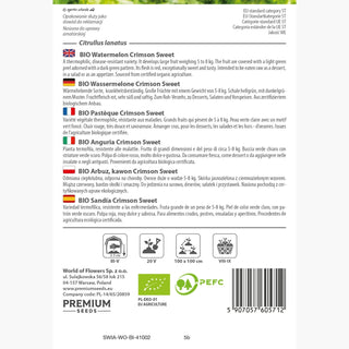 BIO Anguria Crimson Sweet - Bio naturalmente dolce, polpa gustosa