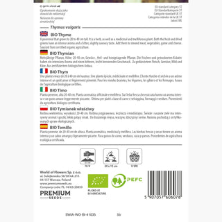 BIO Timo - Spezia biologica versatile - Thymus vulgaris